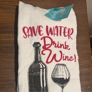 Splash White and Red Kitchen Towel